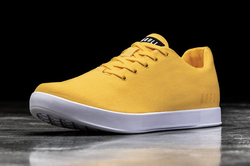 Men\'s Nobull Canary Canvas Trainers Yellow | SG I2359L